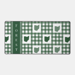 Ohio Grün Gingham Schreibtischunterlage