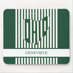 Ohio Grün Streifen Mousepad
