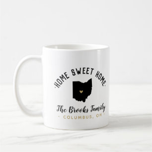 Ohio Home Sweet Home Famille Monogramme Mug