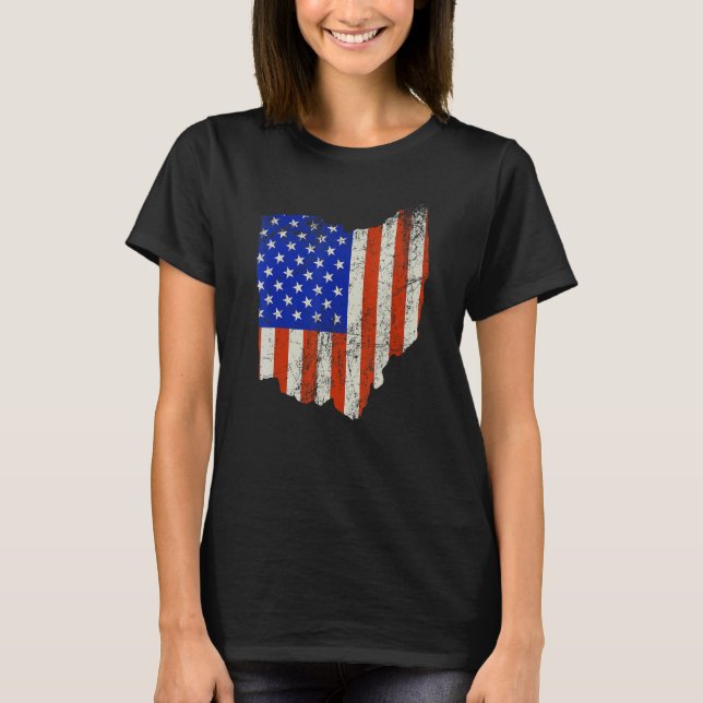 Ohio Home Usa Flag T-Shirt (Vorderseite)