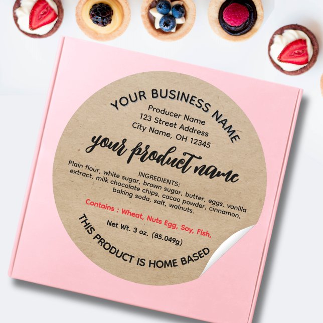 Ohio-Hütte-Lebensmittelkennzeichen Runder Aufkleber (Von Creator hochgeladen)