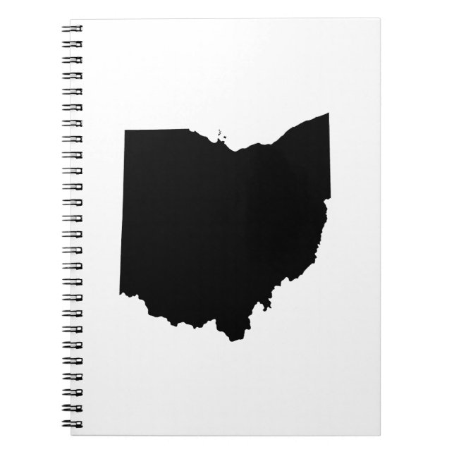 Ohio in Schwarz und Weiß Notizblock (Vorderseite)