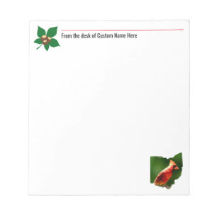 Ohio Kardinal und Buckeye Leaf Notizblock