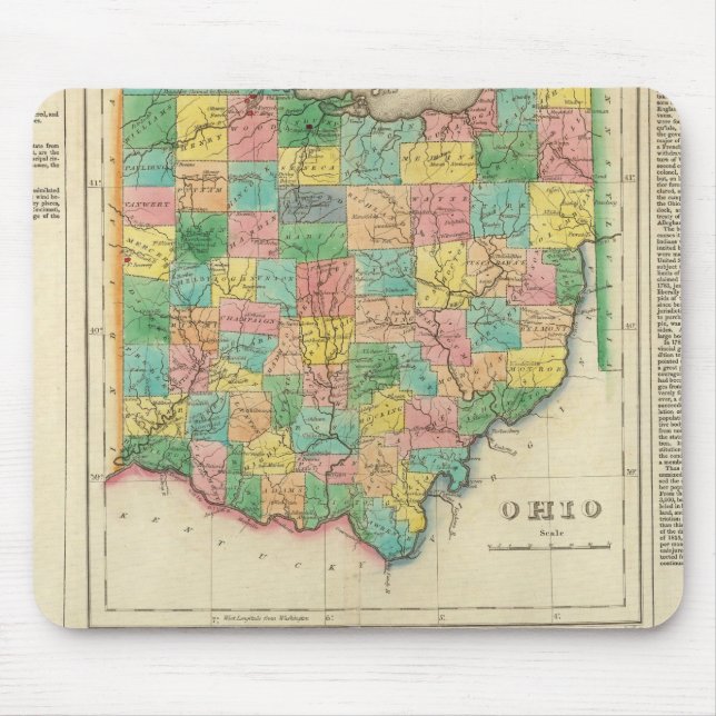 Ohio-Karte Mousepad (Vorne)