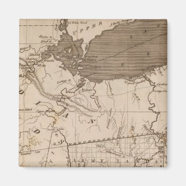 Ohio Karte von Arrowsmith Magnet (Vorne)