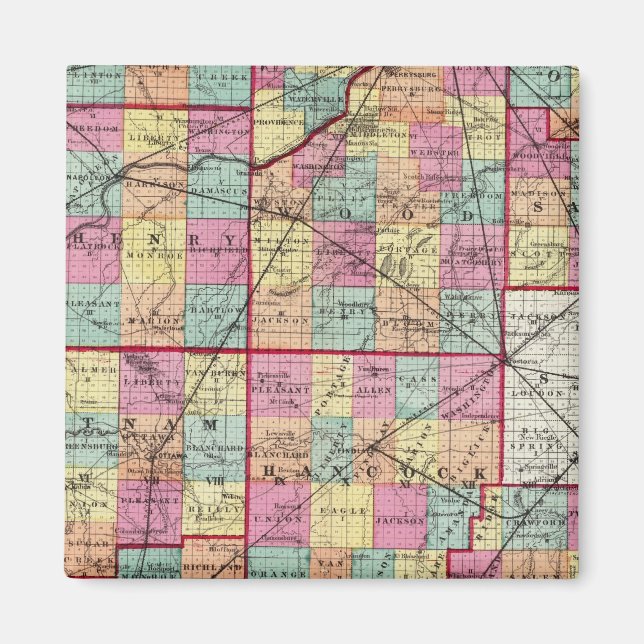 Ohio Landkreises Magnet (Vorne)