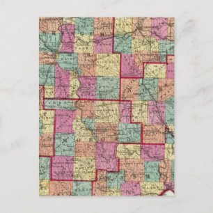 Ohio Landkreises Postkarte