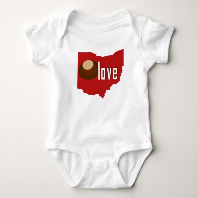 Ohio-Liebe Baby Strampler (Vorderseite)