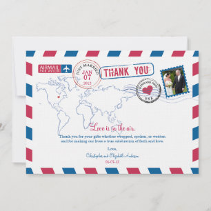 Ohio Luftpost-Hochzeits-Dankeschön Dankeskarte