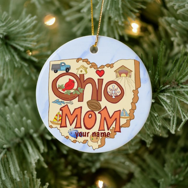 Ohio Mama Keramik Ornament (Baum)