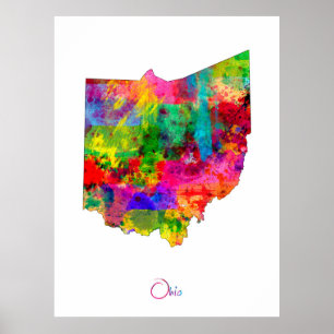 Ohio Map Poster