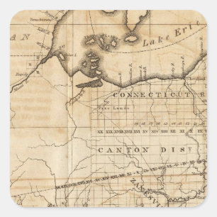 Ohio Map Quadratischer Aufkleber