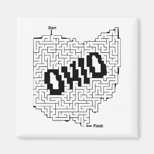 Ohio Maze Puzzle Magnet