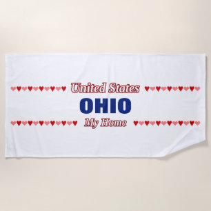 OHIO - Meine Zuhause - Vereinigte Staaten Rote und Strandtuch