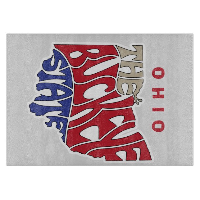 Ohio Nickname Word Art Schneidebrett (Vorderseite)