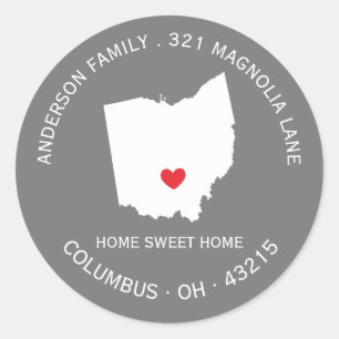 OHIO  Nouveau Étiquette de adresse domestique