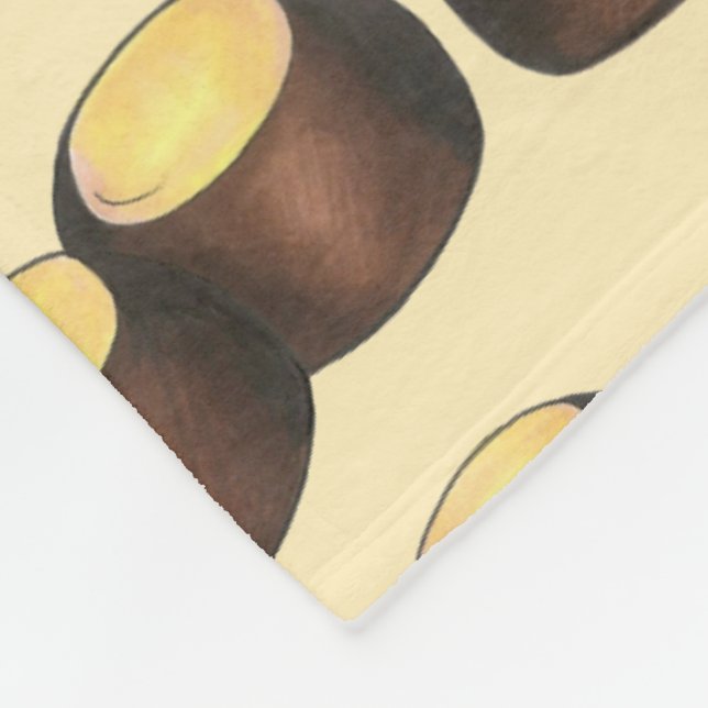 Ohio OH Peanut Butter Buckeye Buck Eye Nut Candy Fleecedecke (Ecke)