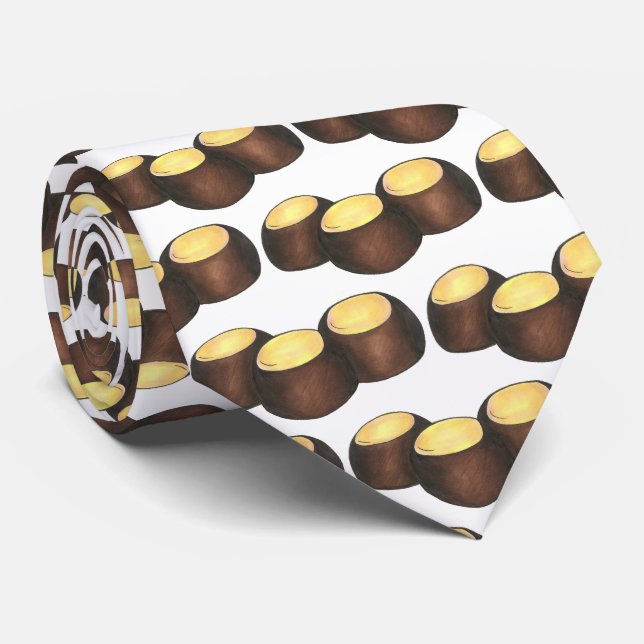 Ohio OH Peanut Butter Buckeye Buck Eye Nut Candy Krawatte (Gerollt)