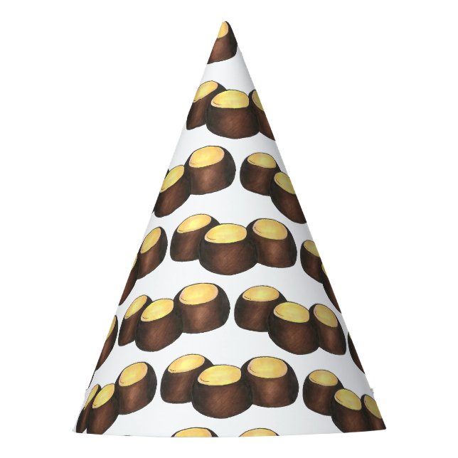 Ohio OH Peanut Butter Buckeye Buck Eye Nut Candy Partyhütchen (Vorderseite)