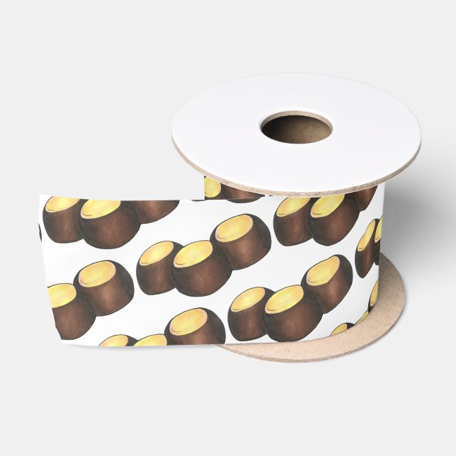 Ohio OH Peanut Butter Buckeye Buck Eye Nut Candy Satinband (Spule)