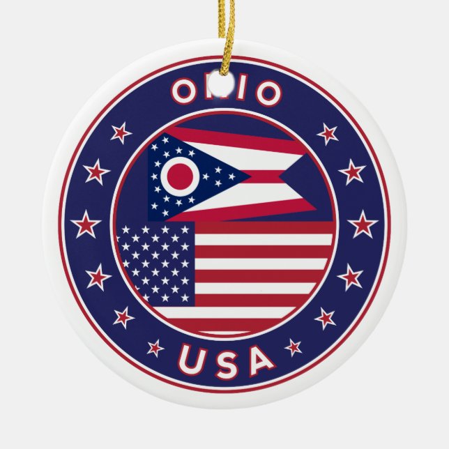 Ohio, Ohio t-shirt, Ohio sticker, phone case Keramik Ornament (Vorne)