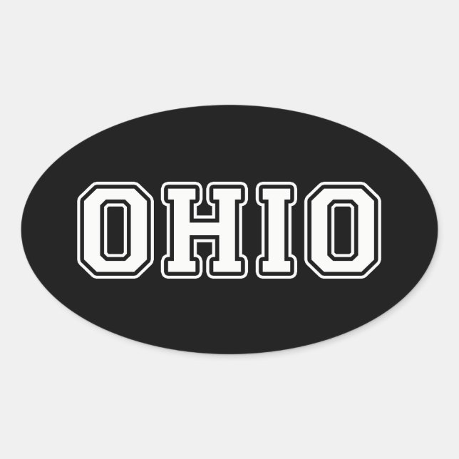 Ohio Ovaler Aufkleber (Vorderseite)