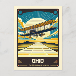 Ohio Patriotischer Geist Vintage Postkarte