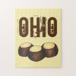 Ohio Peanut Butter Buckeye Buck Eye Classic Candy<br><div class="desc">Das Puzzle Design bietet eine originelle Marker-Abbildung klassischer Ohio Buckeye Bonbons. Diese Abbildung ist auch auf anderen Produkten verfügbar. Sehen Sie nicht,  wonach Sie suchen? Brauchen Sie Hilfe bei der Anpassung? Kontaktieren Sie Rebecca,  um etwas für Sie entworfen zu haben.</div>