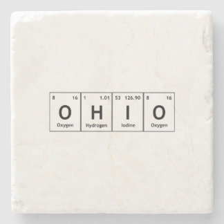 OHIO Periodische Tabellenelemente Word Chemical Sy Steinuntersetzer