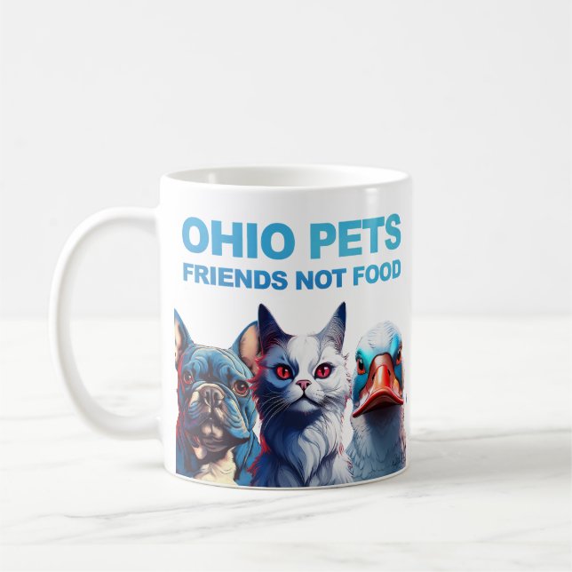 OHIO PETS, Friends not Food (DAS ORIGINAL) Kaffeetasse (Links)