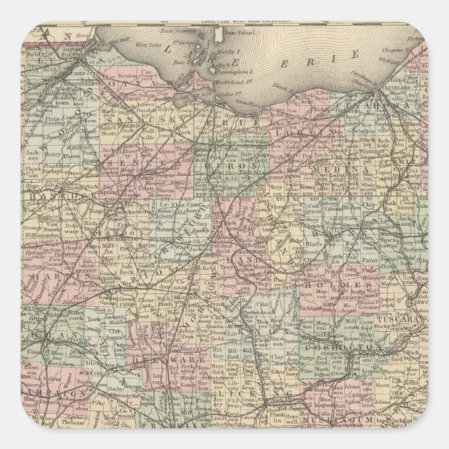 Ohio Quadratischer Aufkleber (Vorderseite)