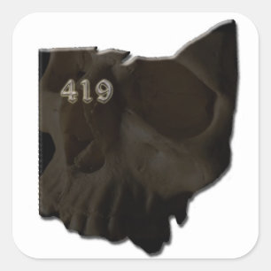 OHIO QUADRATISCHER AUFKLEBER