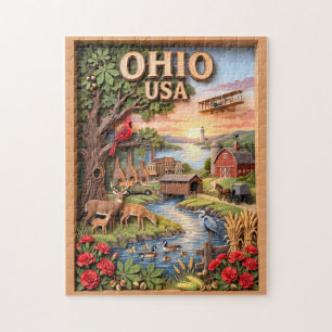 Ohio Reise 3D geschichtete Landschaft Wildtiere So