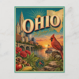 Ohio Retro Reise Souvenir Postkarte