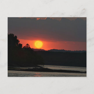 Ohio River-Sonnenuntergang Postkarte