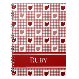Ohio Rot Gingham Notizblock