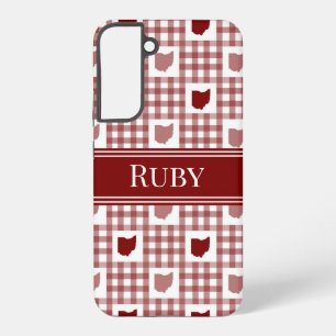 Ohio Rot Gingham Samsung Galaxy Hülle