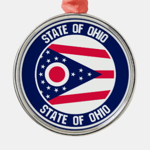 Ohio Round Emblem Ornament Aus Metall