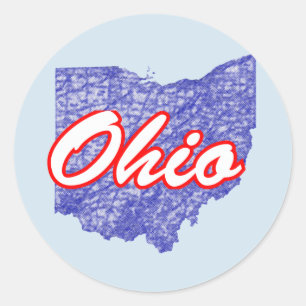 Ohio Runder Aufkleber