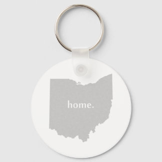 Ohio Shaped Gray mit Zuhause Buckeye Staat Ohioan Schlüsselanhänger