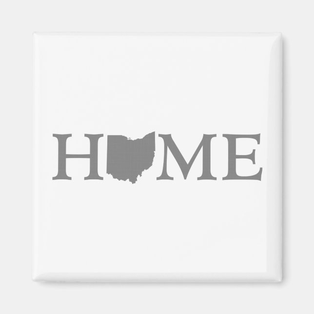 Ohio Shaped Letter Buckeye Zuhause Ohioan Word Art Magnet (Vorne)