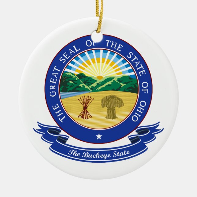 Ohio Siegel Keramik Ornament (Vorne)