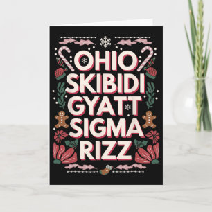 Ohio Skibidi Gyatt Sigma Rizz Gen Alpha Weihnachte Karte