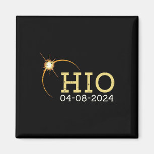 Ohio Solar Eclipse 2024 Totalität April 8 Frauen M Magnet