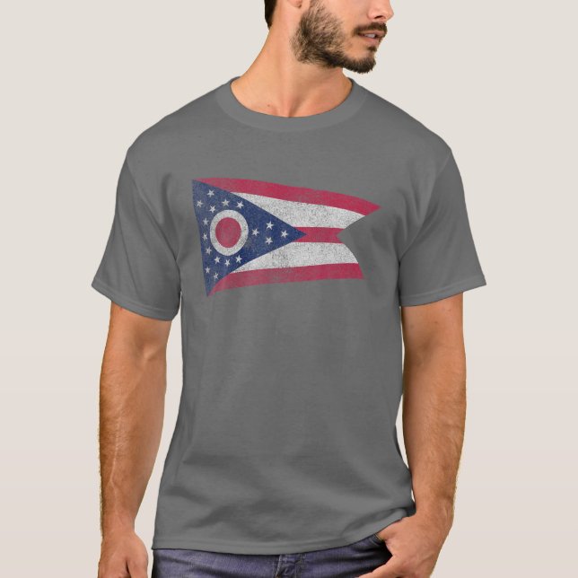 Ohio Souvenir State Flag Travel Zuhause Pride Root T-Shirt (Vorderseite)