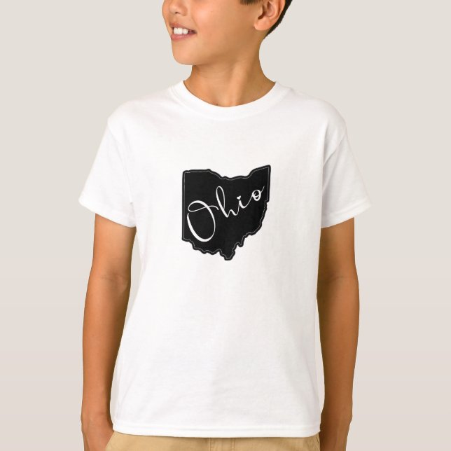 Ohio Staat Form Kontur - Ohio Karte Kontur T-Shirt (Vorderseite)