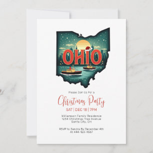 Ohio Staat Karte Weihnachtsfeier