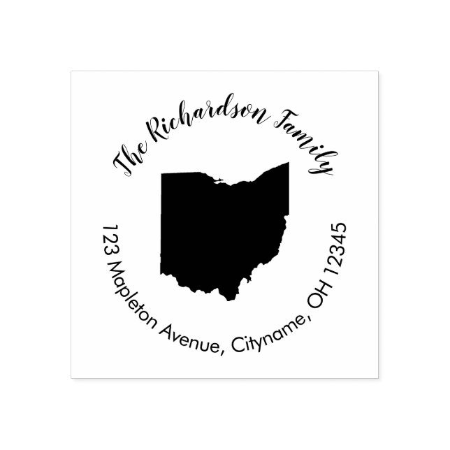 Ohio Staat Rücksendeadresse Gummi Briefmarke Gummistempel (Prägung)