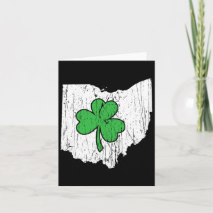 Ohio Staat St. Patrick's Day Ohio Green Kleeblatt Karte