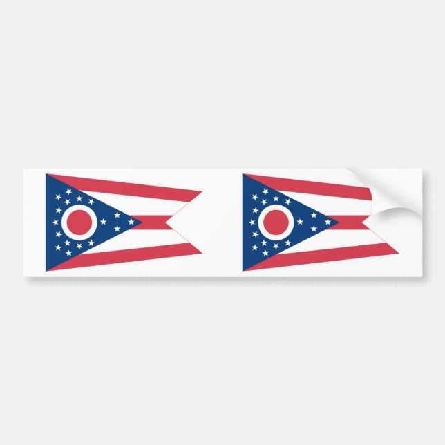 Ohio-Staats-Flagge Autoaufkleber (Vorne)